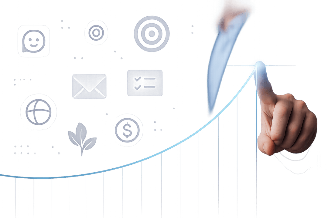 Business growth analytics and professional consulting visualization